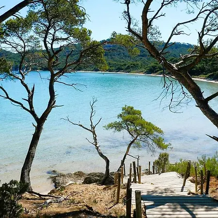 公寓 Hyeguy Pour 3 Personnes En Rez De Jardin Avec Piscine Commune A Giens *